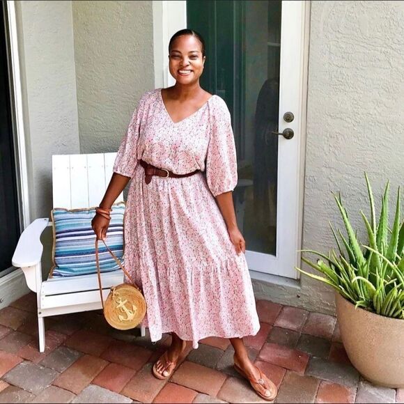 Puff sleeves floral dress H&M. New - Picture 4 of 13